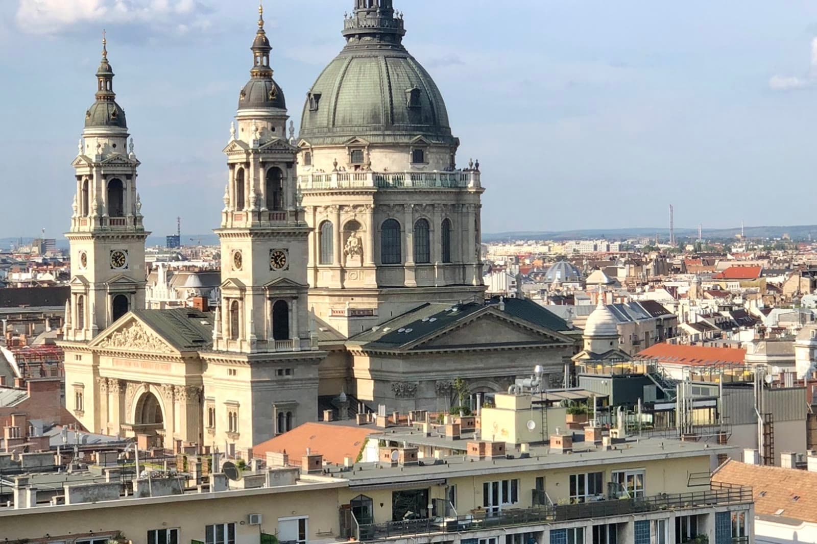 St Stephen’s Basilica above the city roofs